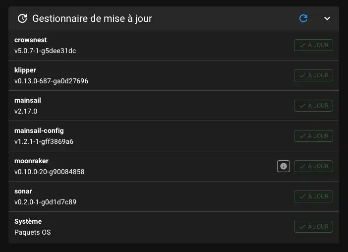 Gestionnaire entièrement à jour