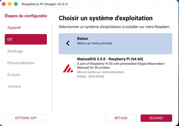 Choix de l'OS